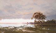 unknow artist The Flood on the Darling River France oil painting artist